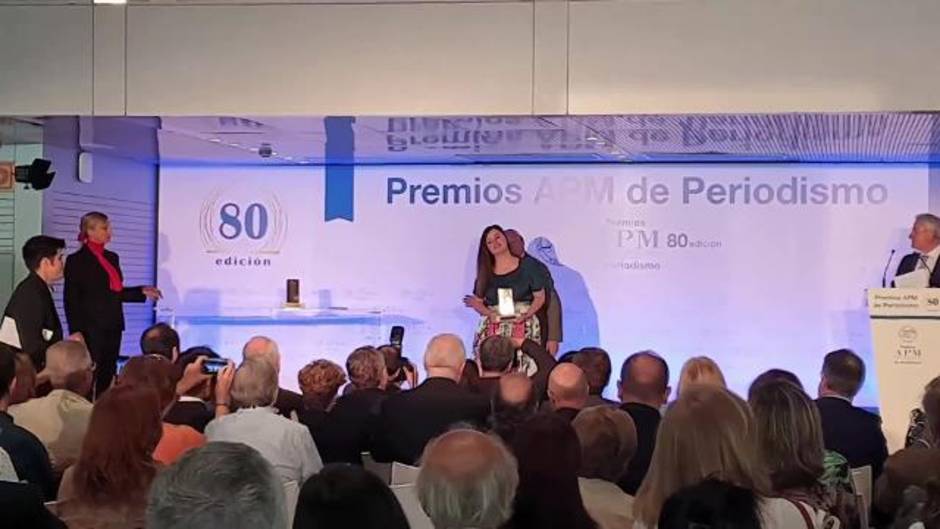 Blanca Pou, periodista de Europa Press, premio APM al Periodista Joven del Año 2018