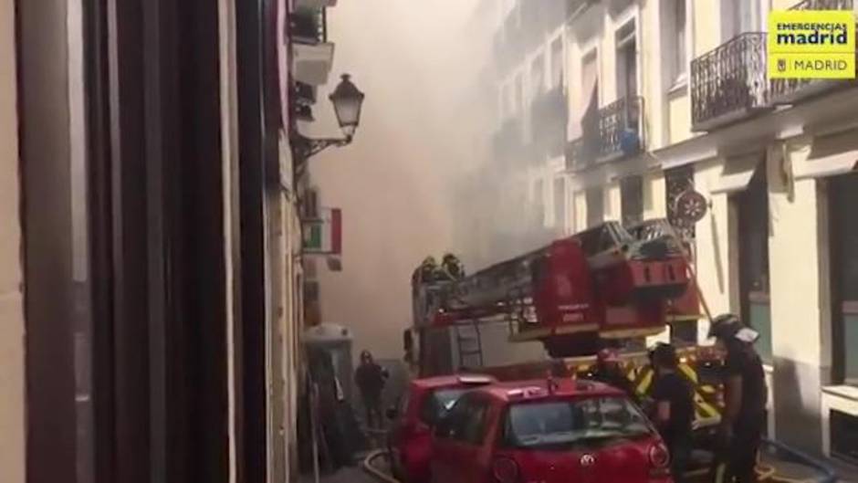 Extinguido el incendio de un edificio de Lavapiés