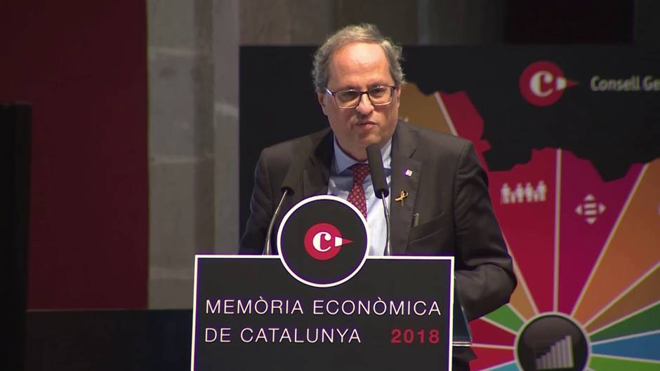 Torra dice que la Memoria Económica catalana 2018 rebate con contundencia noticias de "intoxicadores