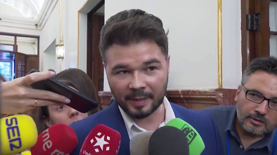 Rufián ve "positiva" la "discreción" en negociación PSOE-Podemos