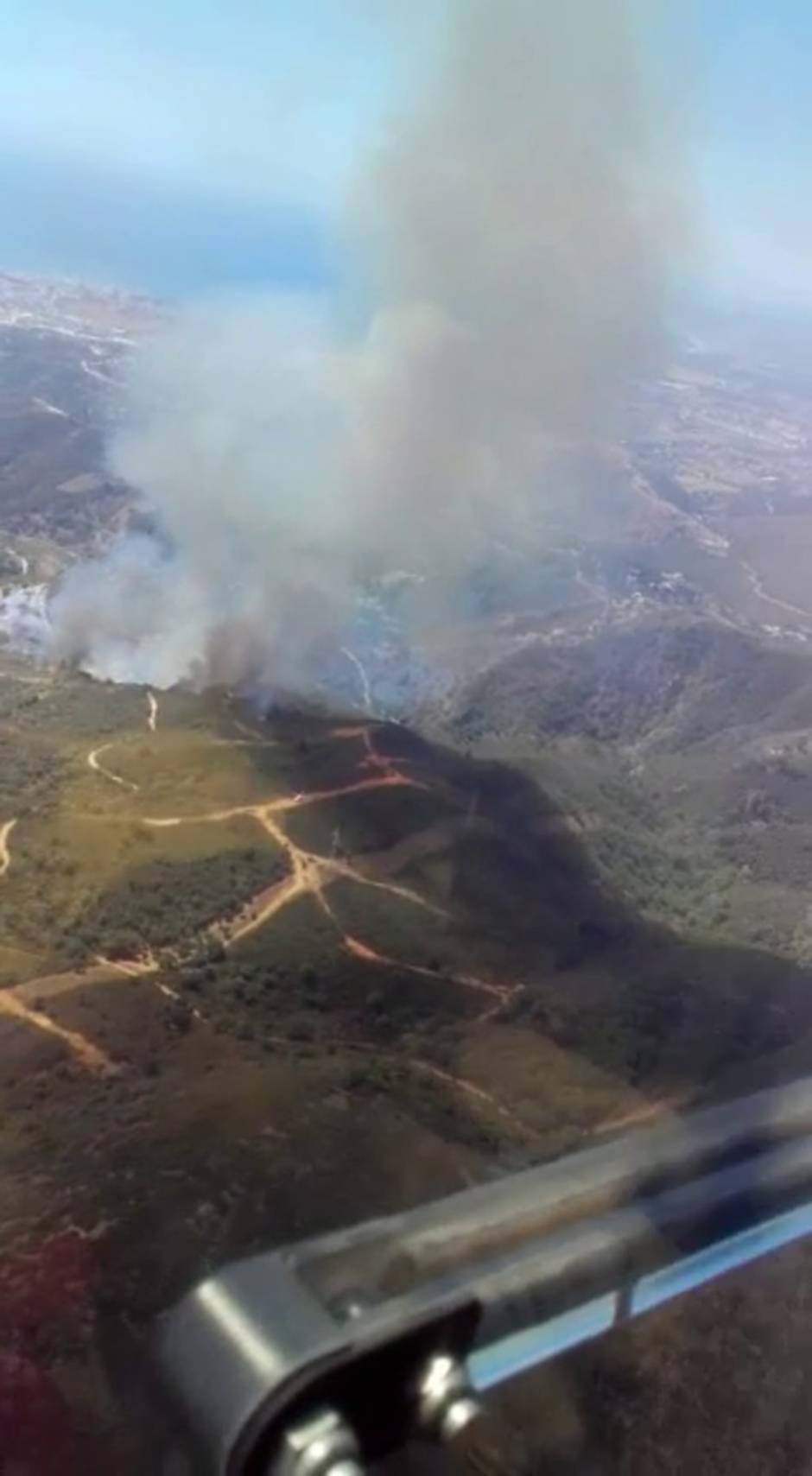 El incendio de Estepona visto desde el aire