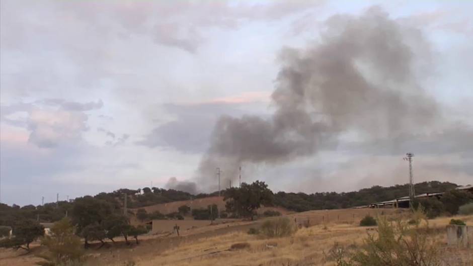 Un incendio forestal en la localidad sevillana de El Ronquillo obliga a evacuar a medio centenar de vecinos