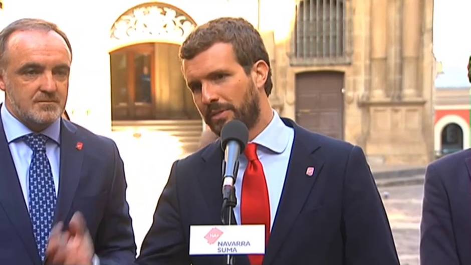 Casado: "Cualquier acuerdo con el PSOE implica la ruptura del acuerdo con Bildu"