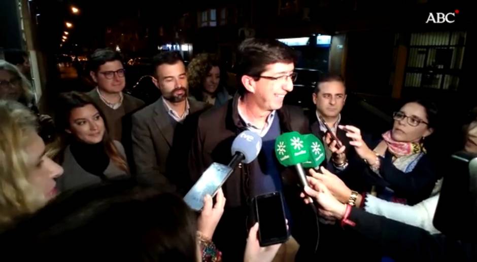 Juan Marín espera que los resultados «sean superiores a lo que dicen las encuestas»