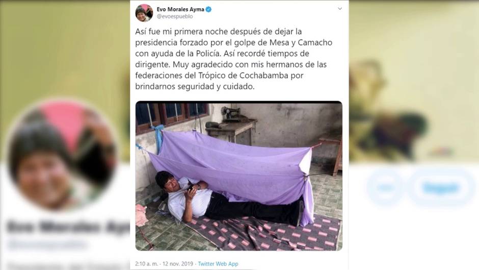 Morales podría solicitar condición de refugiado en México