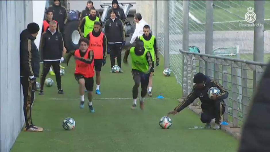 El Real Madrid se entretiene en los entrenamientos