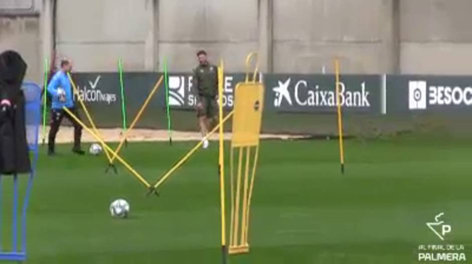 Javi García se entrena al margen del grupo