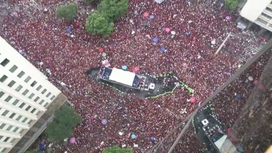 Flamengo celebra con sus aficionados el título de Libertadores