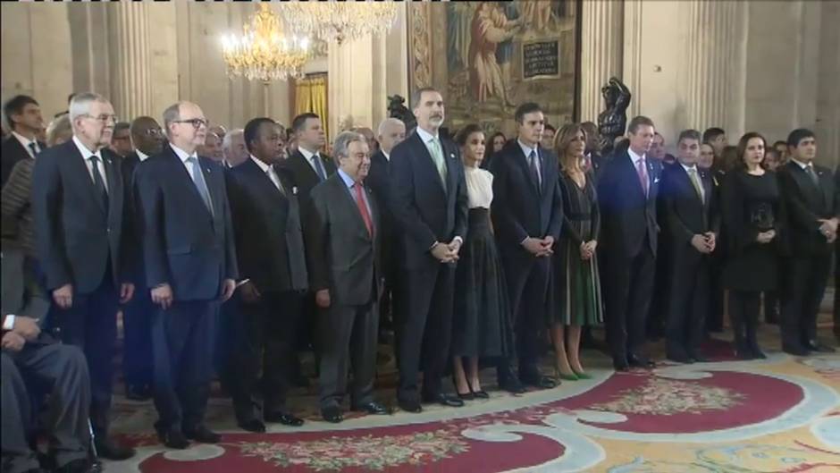 Los Reyes ofrecen una recepción a jefes de Estado y de Gobierno que acuden a la Cumbre del Clima