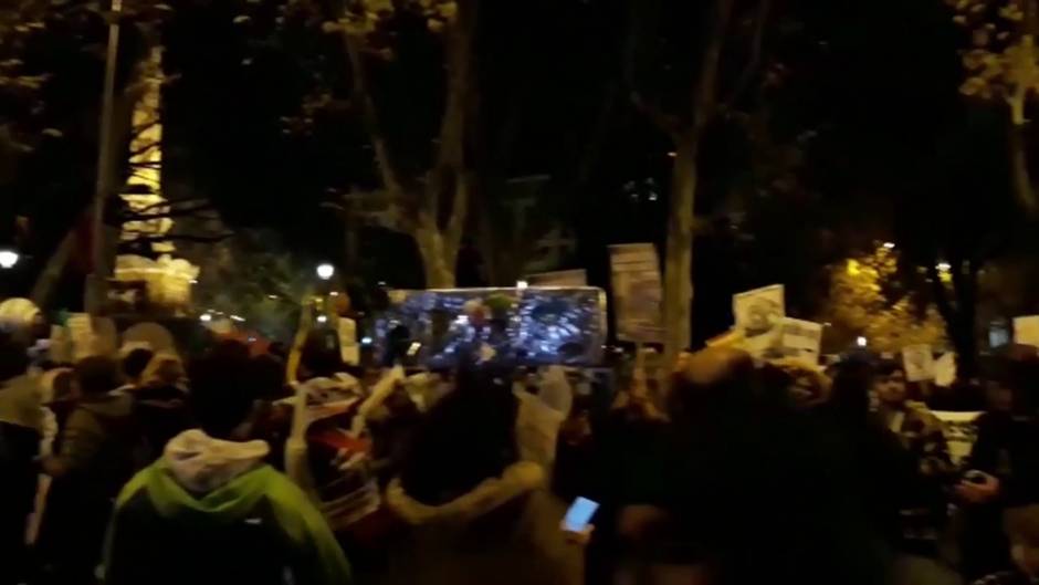 Jóvenes en la manifestación de Madrid en el marco de la COP25