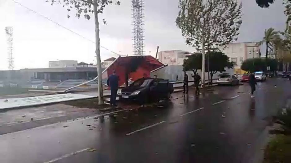 Efectos del temporal de viento y lluvia en Alcalá de Guadaíra