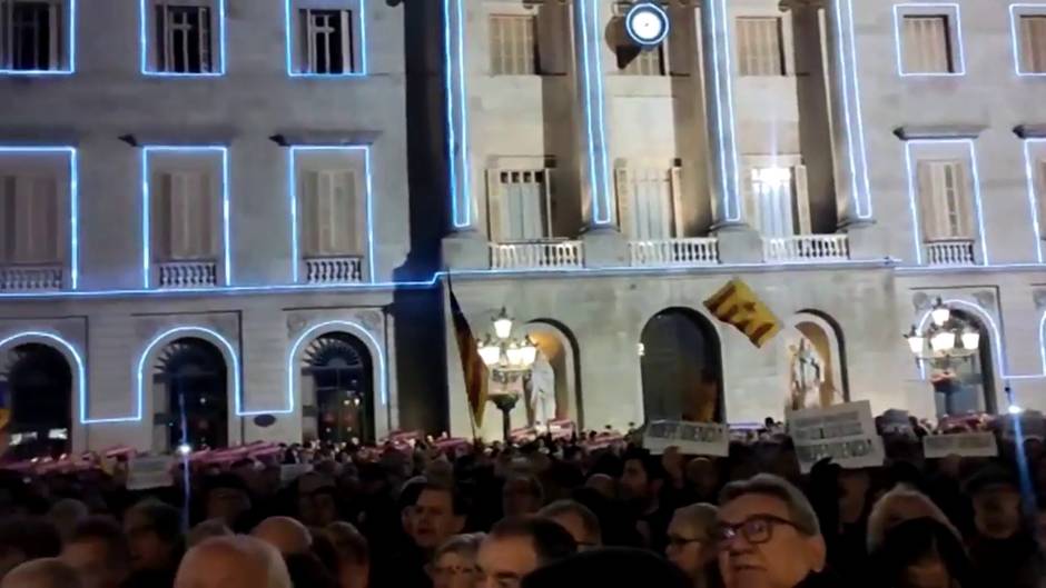 Concentración de ANC en Barcelona contra la inhabilitación de Quim Torra