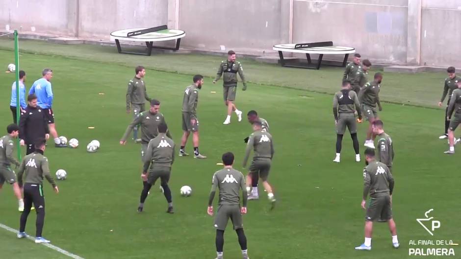 Entrenamiento del Betis de cara al partido contra Alavés