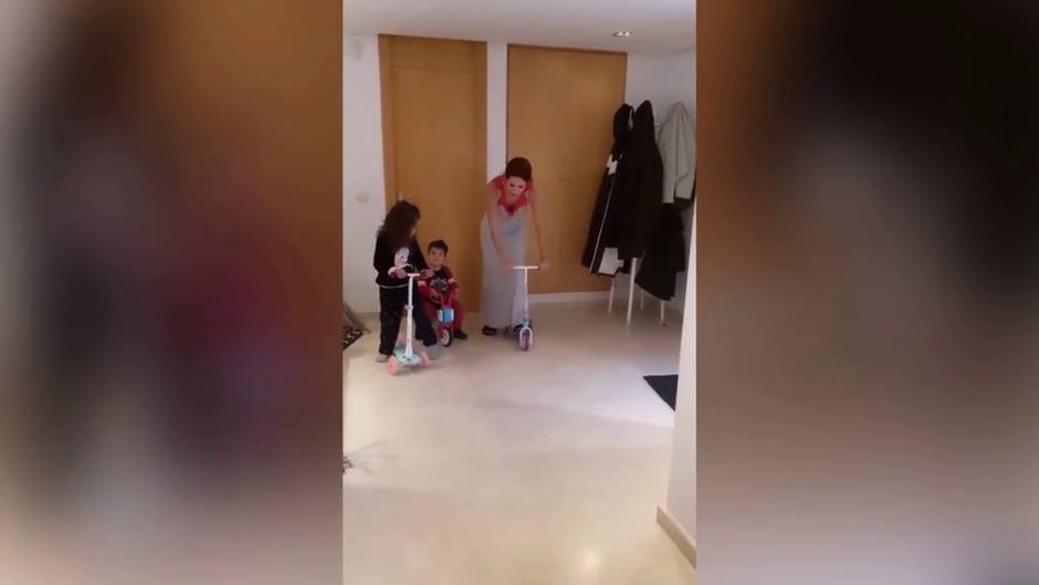 Tamara Gorro ha pasado la mañana jugando con sus hijos