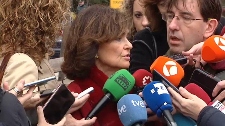 Carmen Calvo afirma que "de producirse" la reunión con Torra será en el marco de la "seguridad jurídica"
