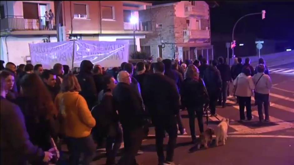 Manifestación de protesta en Ermua por el derrumbe del vertedero de Zaldibar