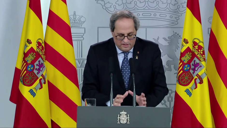 Torra dice que ha planteado autodeterminación y amnistía