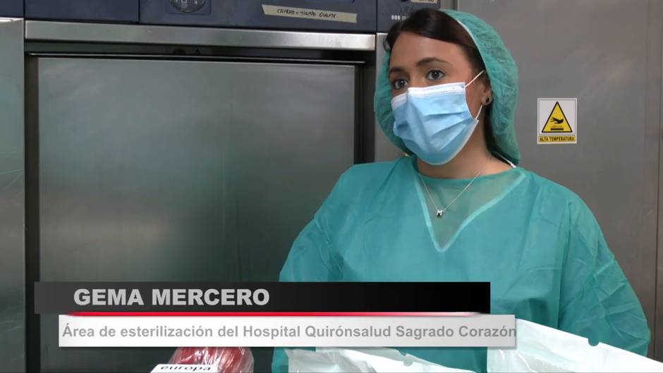 Un hospital de Sevilla esteriliza y reparte mascarillas hechas por voluntarias