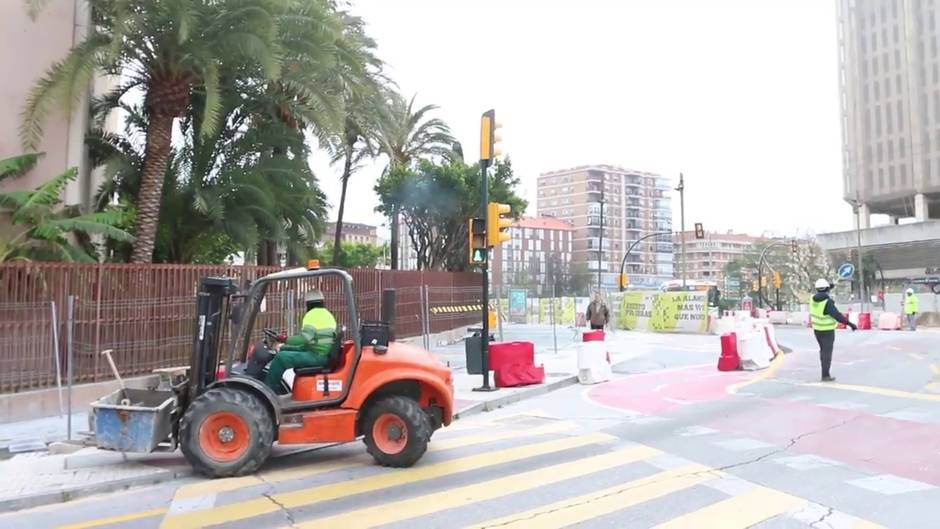 Se reanudan las obras en Málaga tras restablecer los trabajos no esenciales