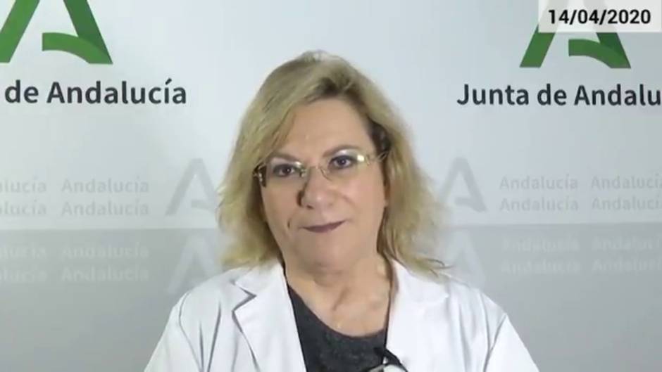 Inmaculada Salcedo, portavoz del grupo de seguimiento del coronavirus del Gobierno andaluz, detalla el parte diario de casos positivos en Andalucía