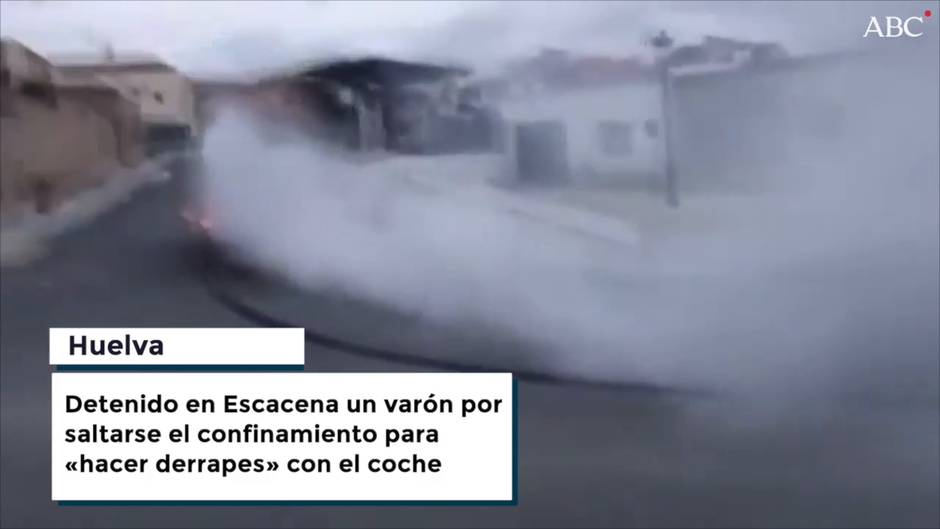 Detenido en Escacena por saltarse el confinamiento para hacer derrapes con el coche