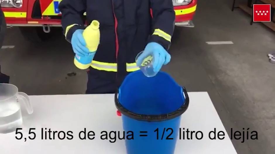 Bomberos dan consejos para desinfectar la casa con seguridad