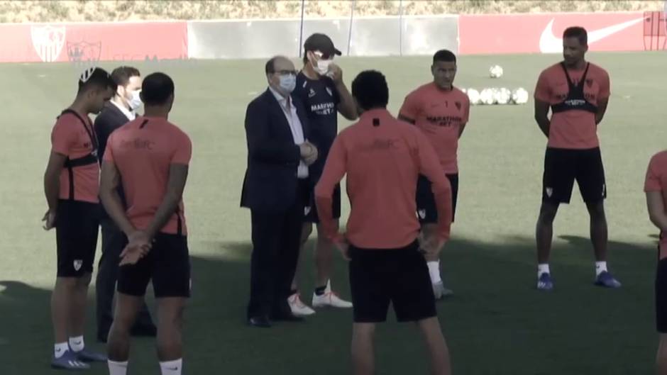 Los cuatro jugadores del Sevilla de la barbacoa del sábado vuelven a entrenar al margen