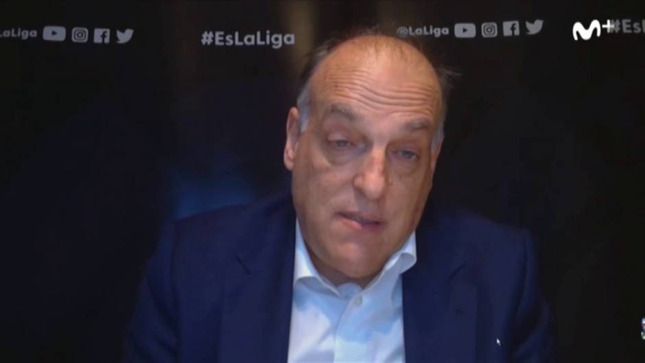 Tebas espera que el 11 de junio se pueda reinaugurar la Liga con un partido de homenaje a las víctimas del Covid-19