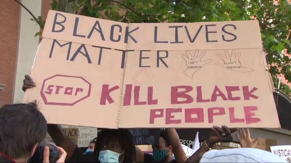 3.000 personas protestan frente a la Embajada de EEUU por la muerte de Floyd