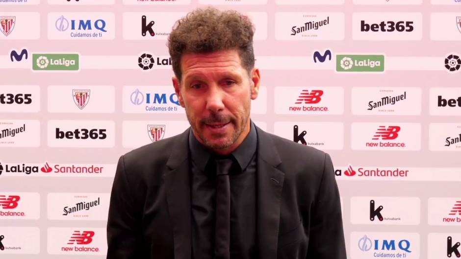 Simeone describe el partido contra el Athletic como "duro"