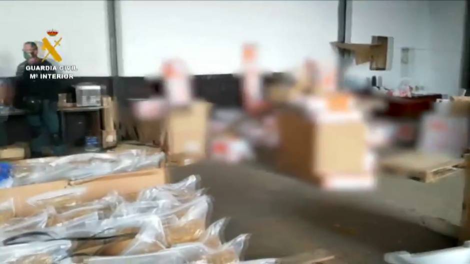 Guardia Civil aprehende 34.800 kilos de picadura de tabaco de contrabando