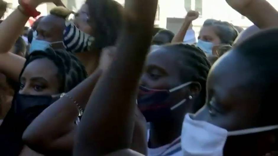 Protesta contra el racismo en Lisboa tras el asesinato de un actor negro en plena calle