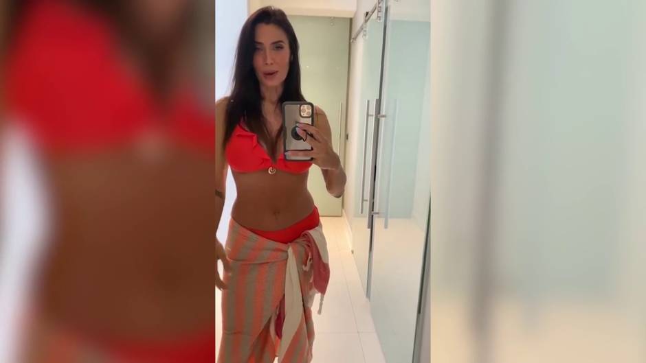 Pilar Rubio disfruta de la piscina junto a sus cuatro hijos