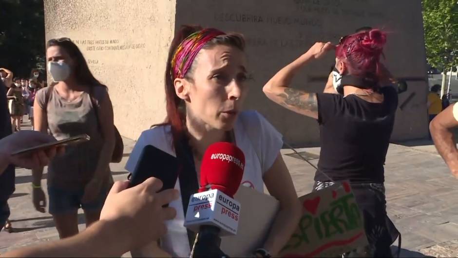 Concentración en Madrid contra el uso obligatorio de la mascarilla