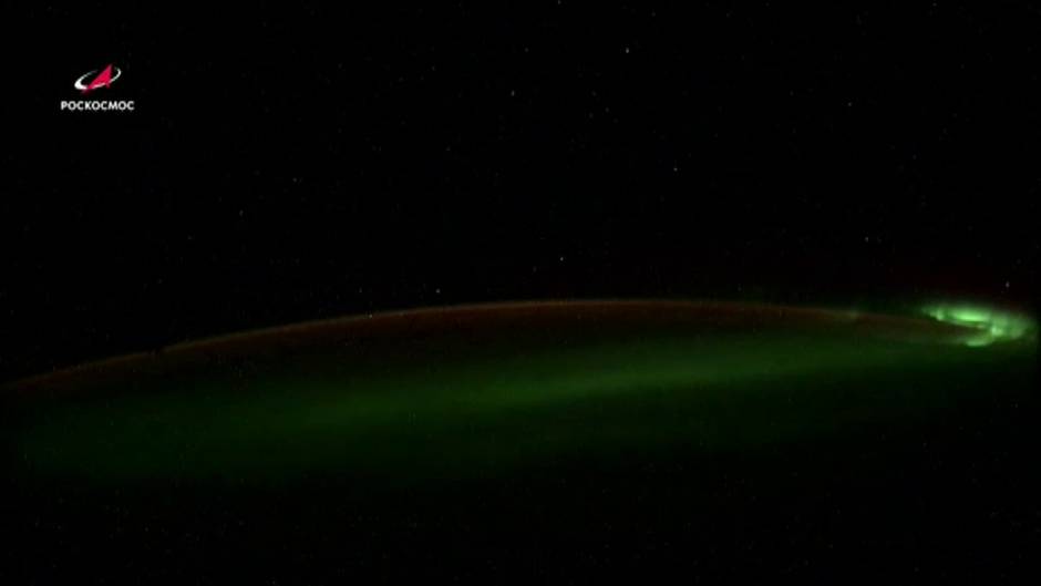 Así se ve la aurora boreal desde el espacio