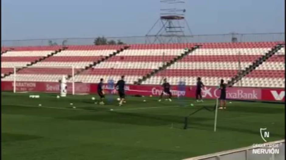 Entrenamiento Sevilla antes de viajar a Budapest