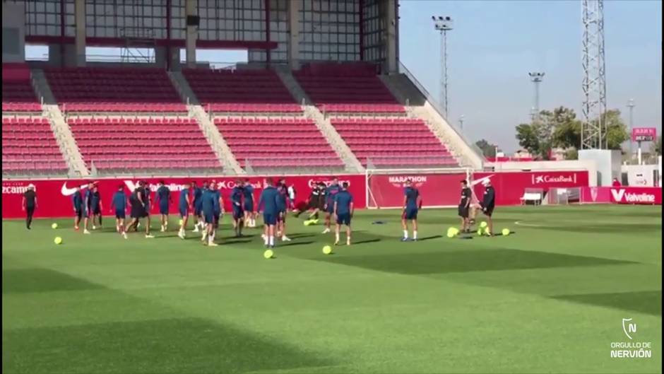 Entrenamiento antes del Granada