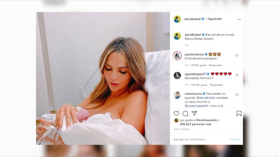 David Bisbal y Rosanna Zanetti, dan la bienvenida a su segunda hija en común