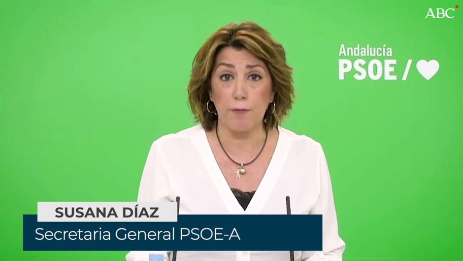 Susana Díaz muestra su apoyo a las medidas del Gobierno andaluz