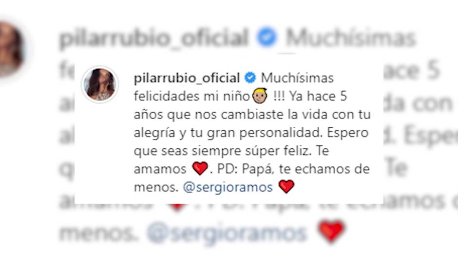 Pilar Rubio y Sergio Ramos felicitan a su hijo Marco con una sorpresa muy especial