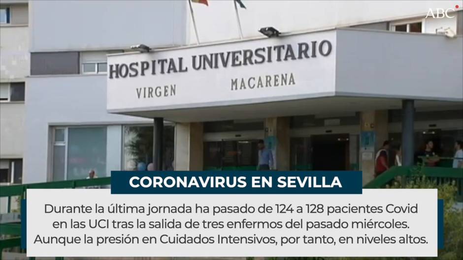 Sube la presión en las UCI en Sevilla mientras siguen bajando las hospitalizaciones y contenidos los contagios