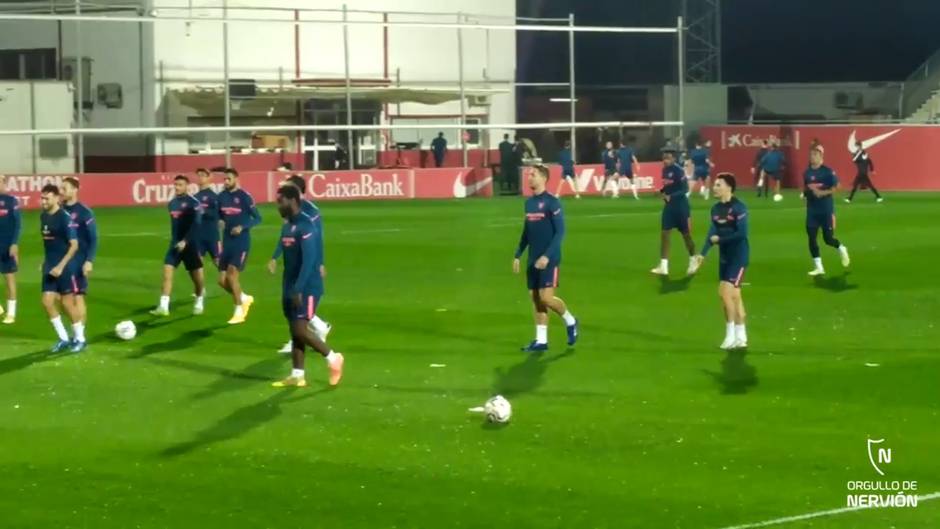 Entrenamiento del Sevilla FC del jueves