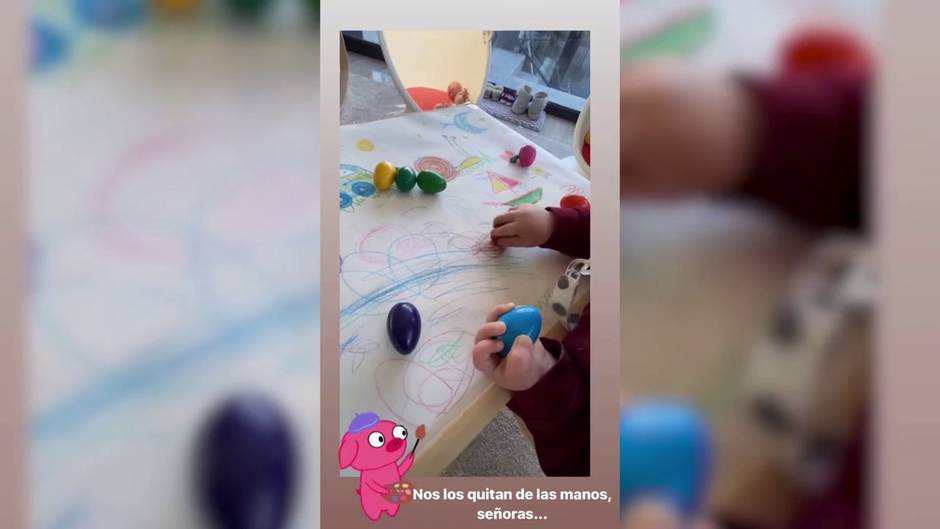 Sara Sálamo se derrite con la faceta más creativa de su hijo