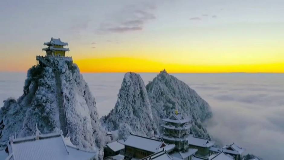 Las nevadas en China dejan imágenes espectaculares