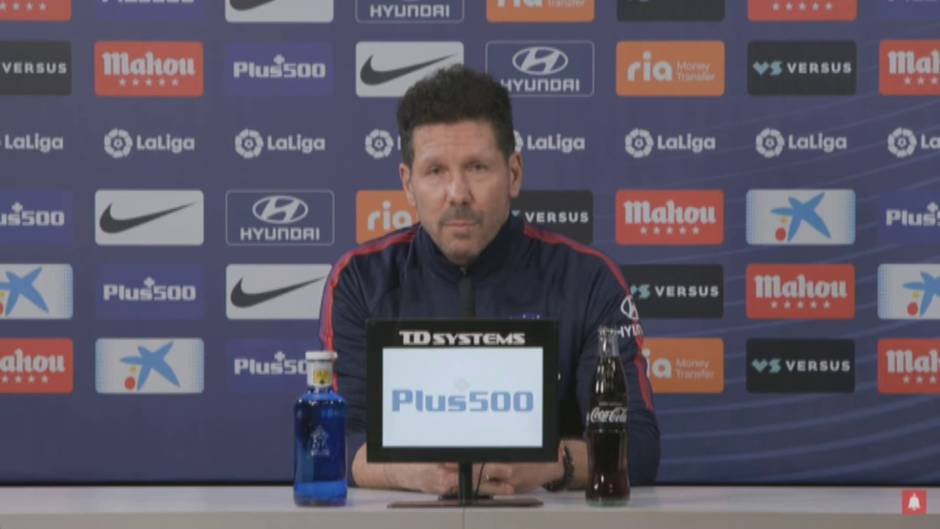 Simeone sobre el derbi: "Será un partido muy bonito con futbolistas fantásticos en los dos equipos"