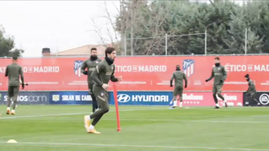 Último entrenamiento del Atético antes de recibir al Elche