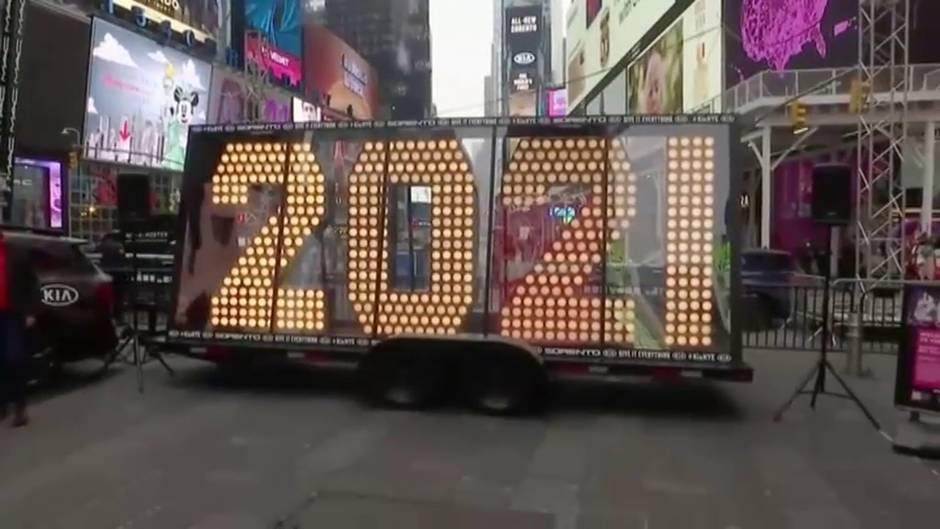 El luminoso de 2021 ya está listo en Times Square