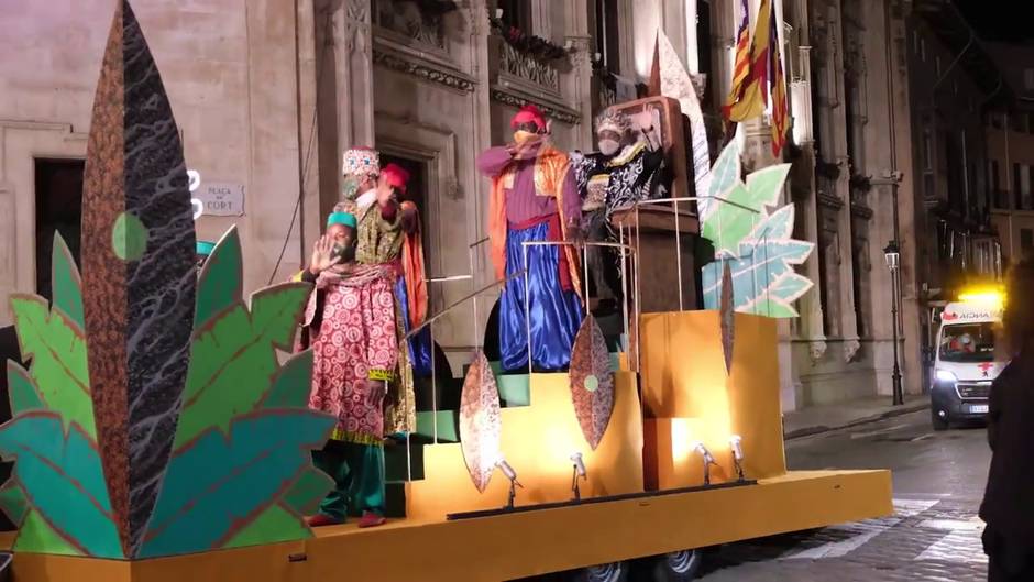 Los Reyes Magos llegan en a Palma y protagonizan un recorrido sin público