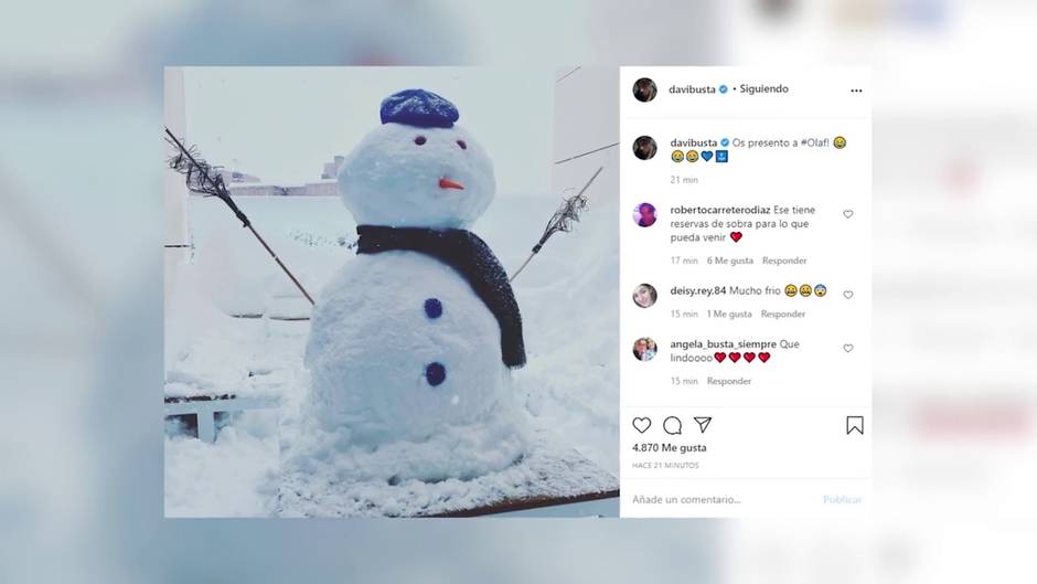 Los famosos disfrutan de la nieve producida por 'Filomena'