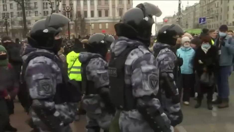 Decenas de detenidos en las protestas organizadas en Rusia contra la detención de Navalny